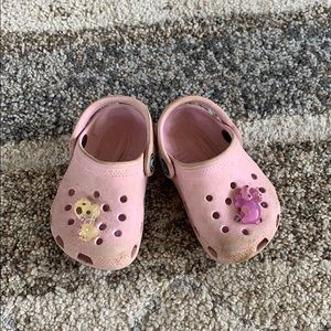 Pink infant crocs